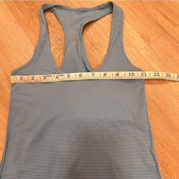 Lululemon Racerback tank top striped blue and green - Picture 2 of 5
